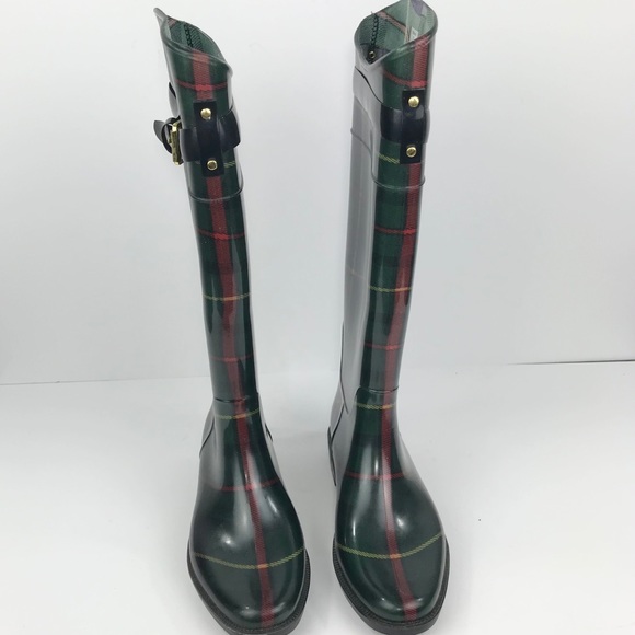Lauren Ralph Lauren RossalynII Tall Plaid Rain Boots - Picture 6 of 13